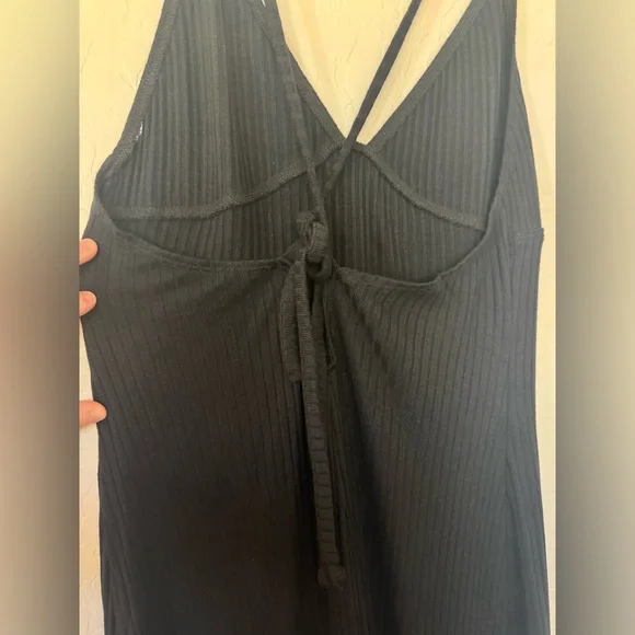 Reformation Brant Dress ribbed bodycon midi 90s black soft stretch size M - Picture 7 of 8